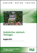 Titelbild der Veröffentlichung „Statistisches Jahrbuch Thringen, (Buch und CD-ROM), Ausgabe 2015“