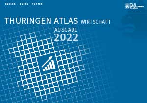 Titelbild der Veröffentlichung „Thringen-Atlas Wirtschaft, Ausgabe 2022“