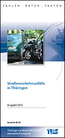 Titelbild der Veröffentlichung „Faltblatt "Straenverkehrsunflle in Thringen", Ausgabe 2017“