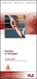 Titelbild der Veröffentlichung „Faltblatt "Familien in Thringen", Ausgabe 2009“